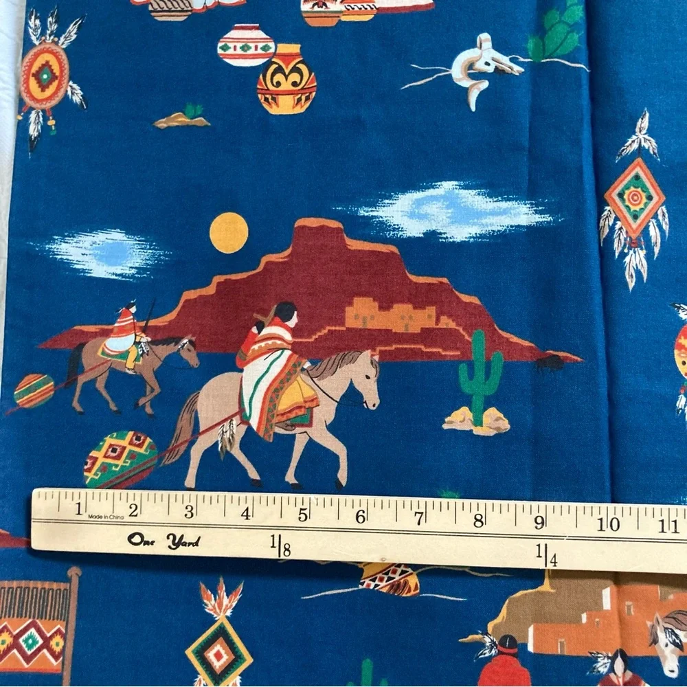2.8 yards fabric Joan Messmore Cranston 100% cotton Pueblo southwest New Mexico